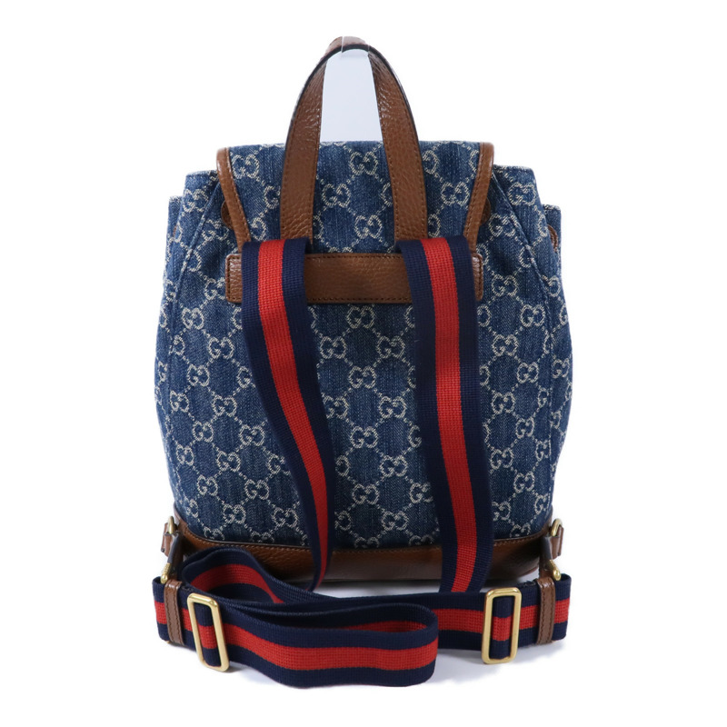 GUCCI 牛仔布/牛皮皮革GG Backpack背包-1