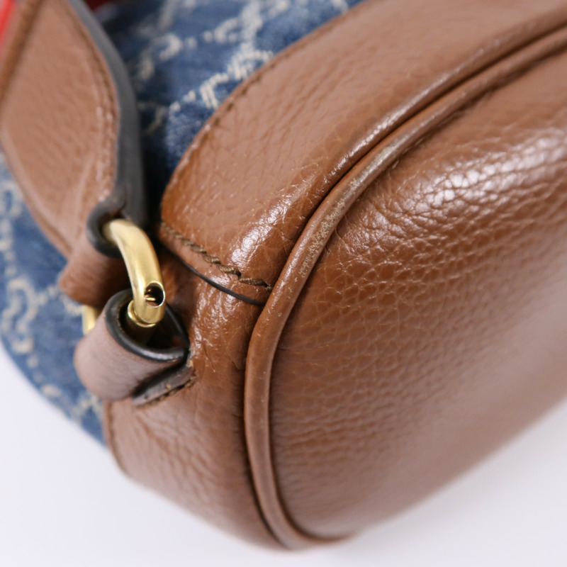 GUCCI 牛仔布/牛皮皮革GG Backpack背包-13