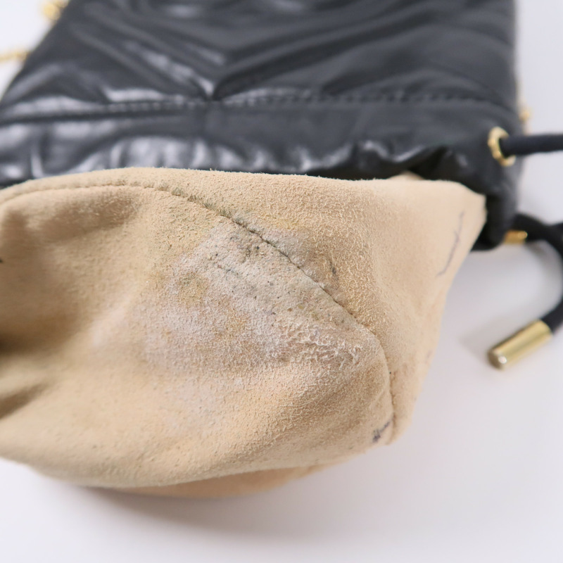 GUCCI 牛皮皮革GG Marmont Mini Bucket鏈帶肩背袋-15