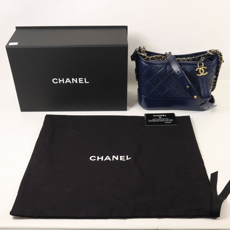 CHANEL 牛皮皮革Gabrielle Small鏈帶手挽肩背兩用袋-9