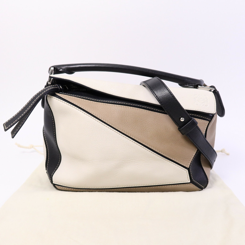 LOEWE 牛皮皮革Puzzle Small手挽肩背兩用袋-9