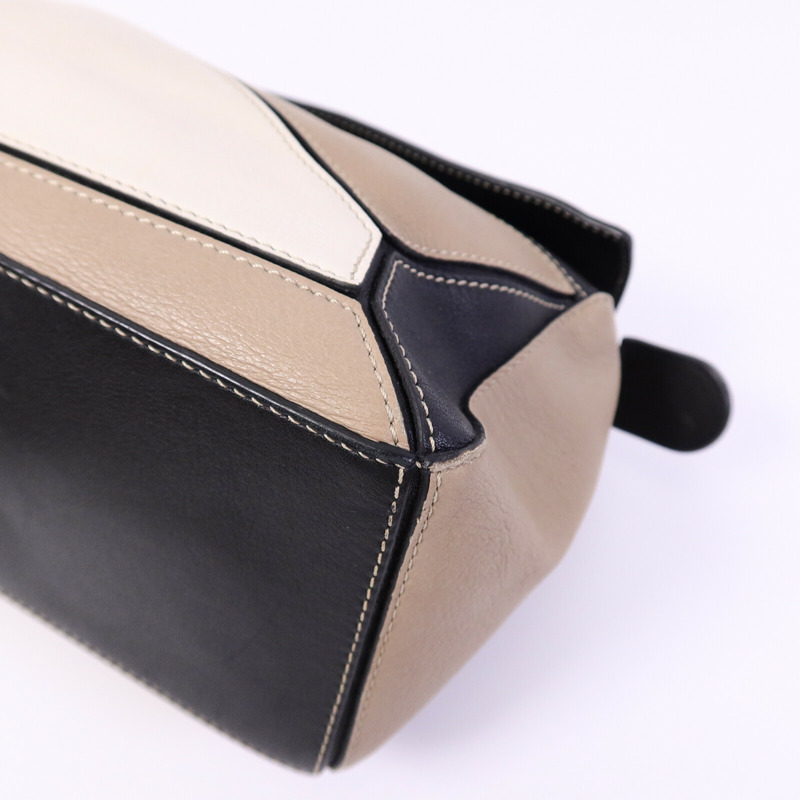 LOEWE 牛皮皮革Puzzle Small手挽肩背兩用袋-10