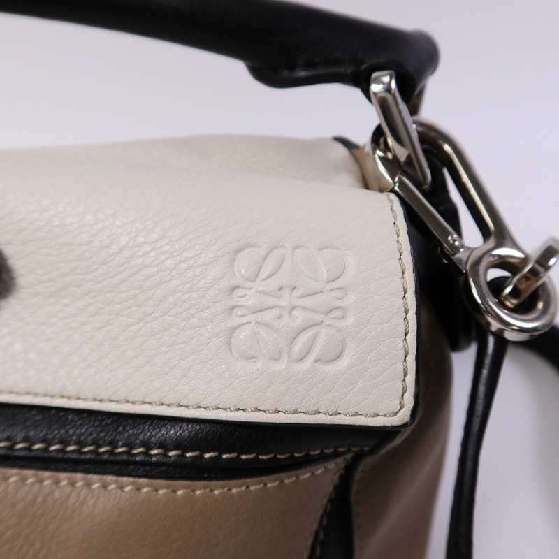 LOEWE 牛皮皮革Puzzle Small手挽肩背兩用袋-15