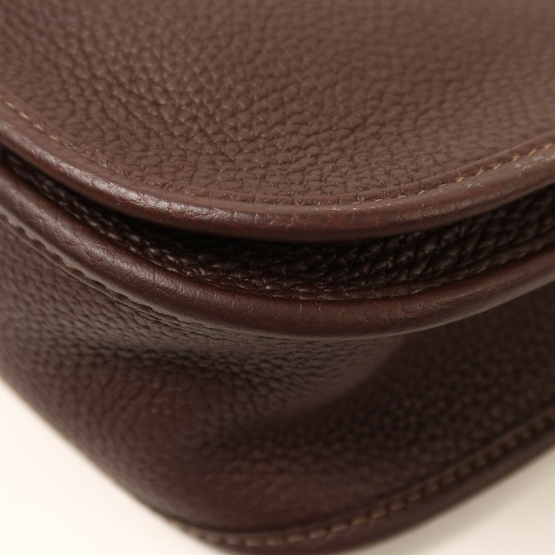 HERMES Clemence皮革Evelyne PM肩背袋Rouge Sellier-14