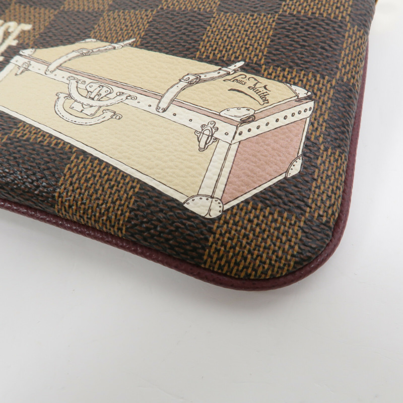 LOUIS VUITTON Damier Pochette Mila MM鏈帶肩背袋-9