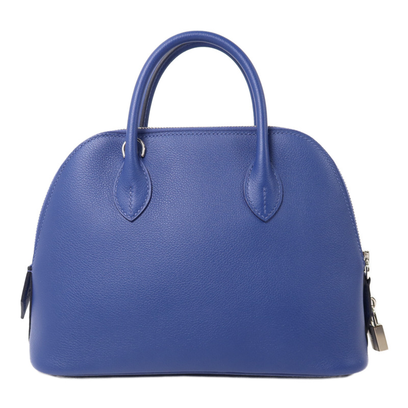 HERMES Evercolor皮革Bolide 25手挽肩背兩用袋Bleu Saphir/Cassis-1