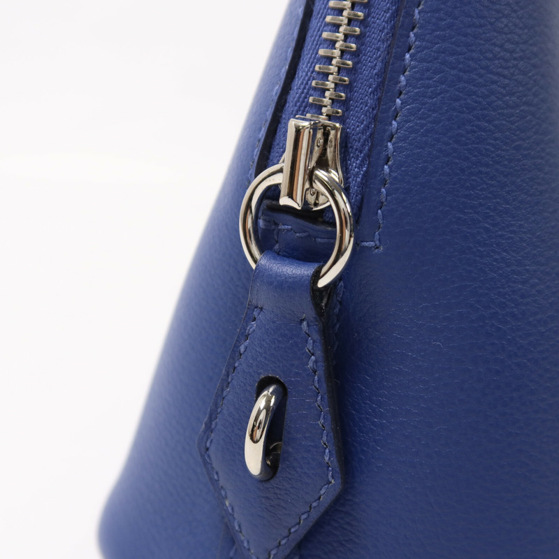 HERMES Evercolor皮革Bolide 25手挽肩背兩用袋Bleu Saphir/Cassis-9
