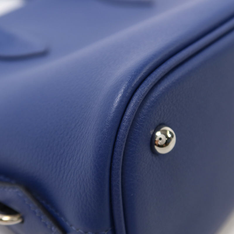 HERMES Evercolor皮革Bolide 25手挽肩背兩用袋Bleu Saphir/Cassis-10