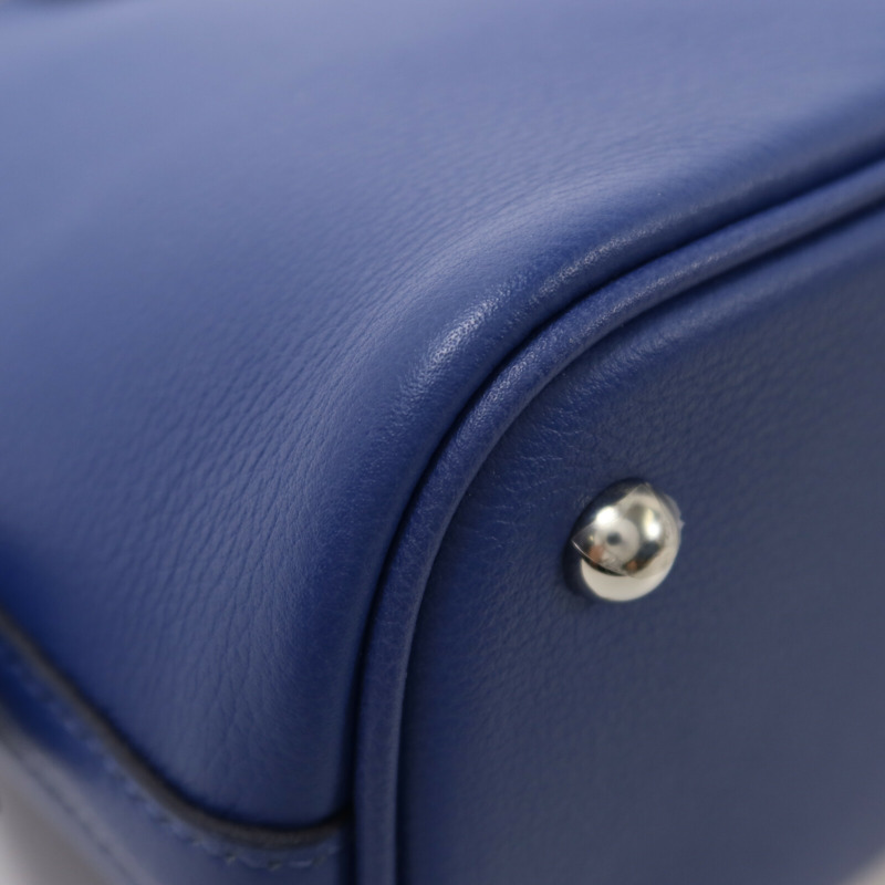 HERMES Evercolor皮革Bolide 25手挽肩背兩用袋Bleu Saphir/Cassis-12