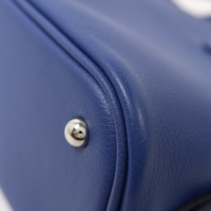 HERMES Evercolor皮革Bolide 25手挽肩背兩用袋Bleu Saphir/Cassis-13