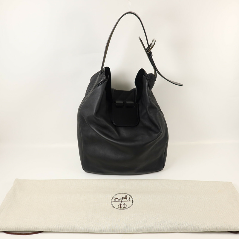 HERMES Swift皮革Virevolte 24肩背袋Noir-8