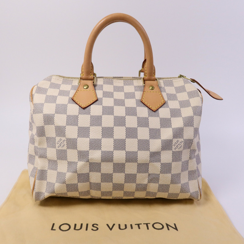 LOUIS VUITTON Damier Azur Speedy 25手挽袋-9