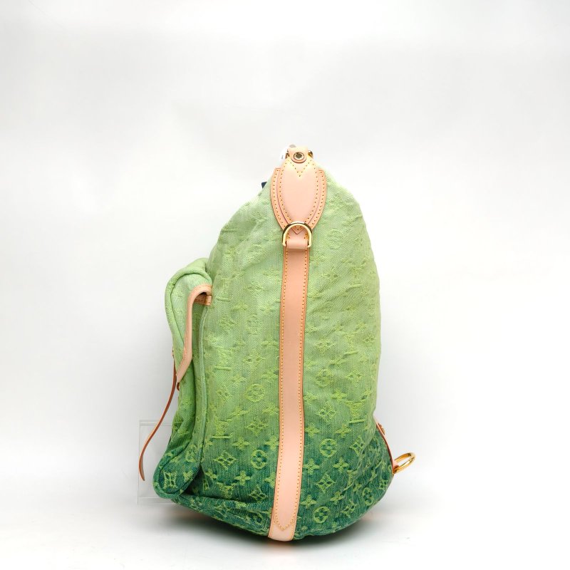 LOUIS VUITTON 綠色帆布2010春夏限定秀款漸變信使包丹寧肩背包-1