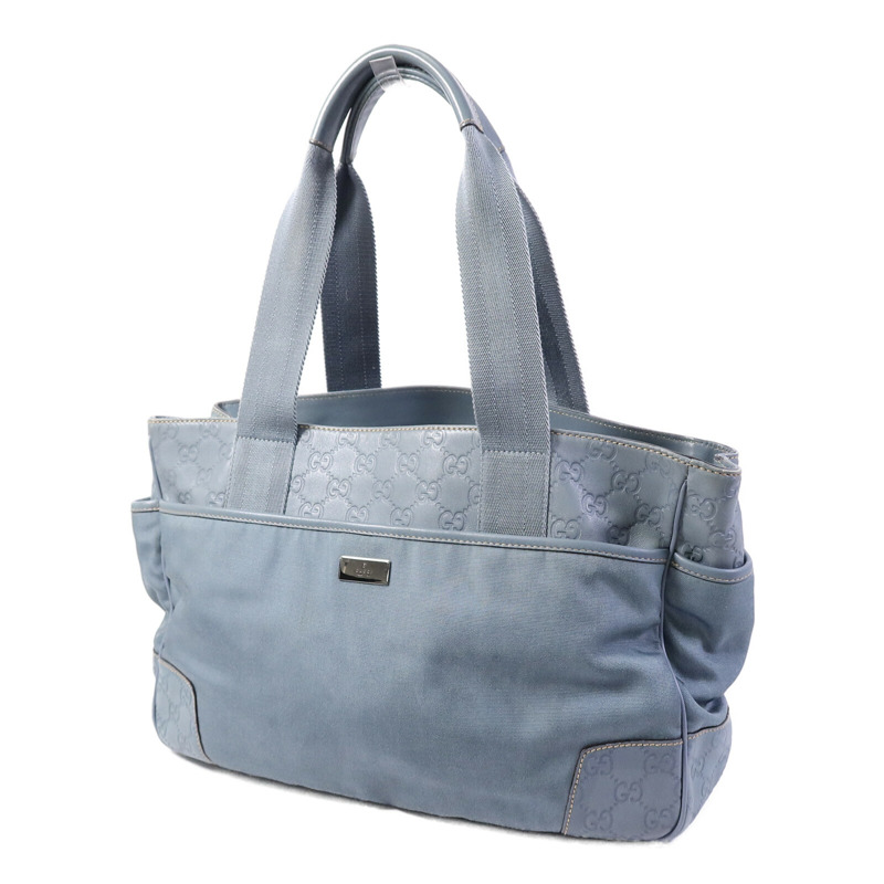 GUCCI 帆布/牛皮皮革Tote Bag手挽袋-2
