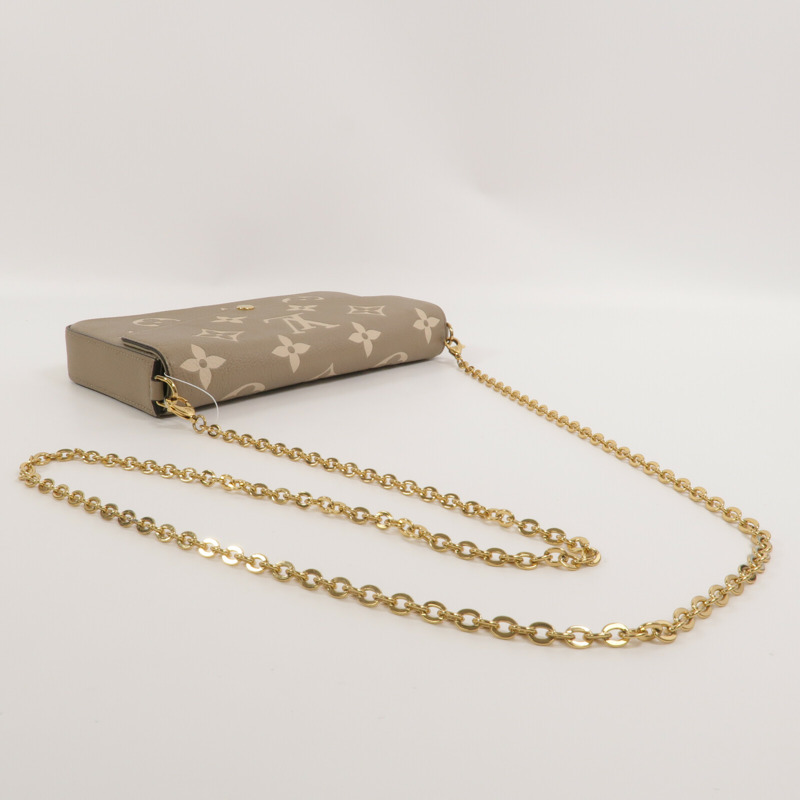 LOUIS VUITTON Monogram Empreinte Pochette Felicie鏈帶肩背袋-10