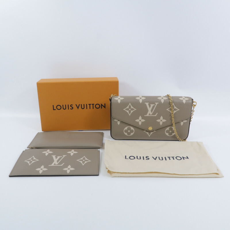 LOUIS VUITTON Monogram Empreinte Pochette Felicie鏈帶肩背袋-11
