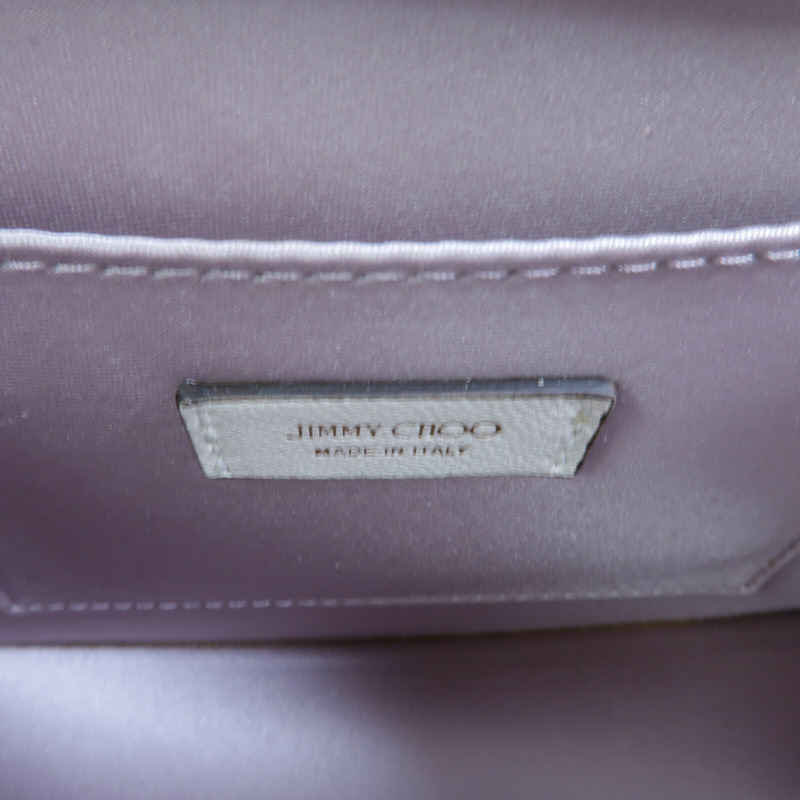 JIMMY CHOO 牛皮皮革Chain Shoulder鏈帶手挽肩背兩用袋-5