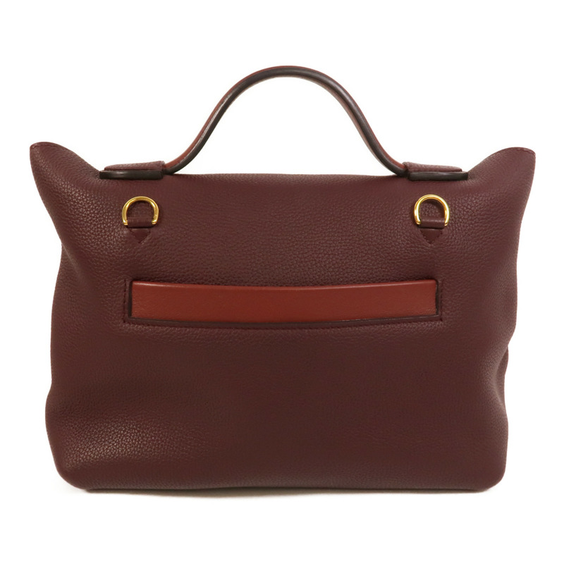HERMES Clemence皮革24/24 29cm手挽肩背兩用袋Red/Rouge H-1