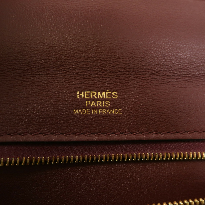 HERMES Clemence皮革24/24 29cm手挽肩背兩用袋Red/Rouge H-6