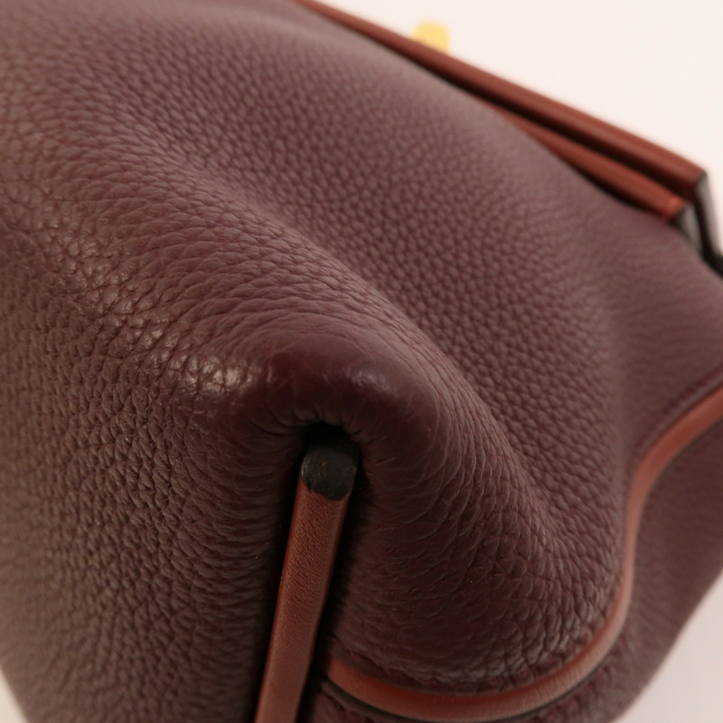 HERMES Clemence皮革24/24 29cm手挽肩背兩用袋Red/Rouge H-11