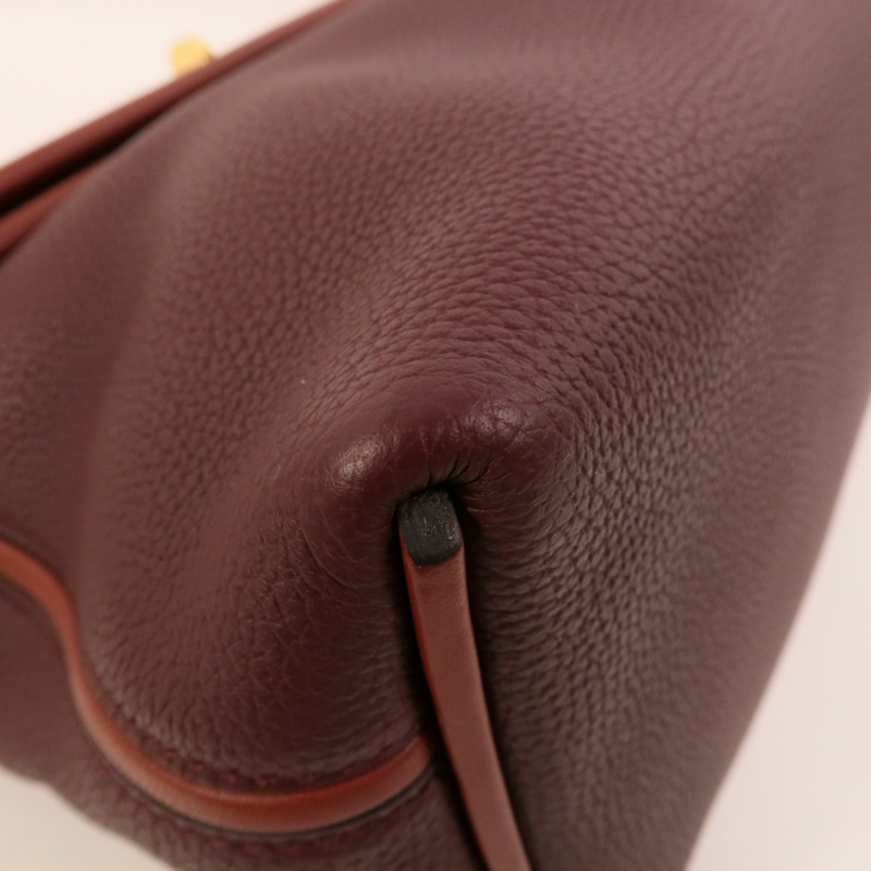 HERMES Clemence皮革24/24 29cm手挽肩背兩用袋Red/Rouge H-14