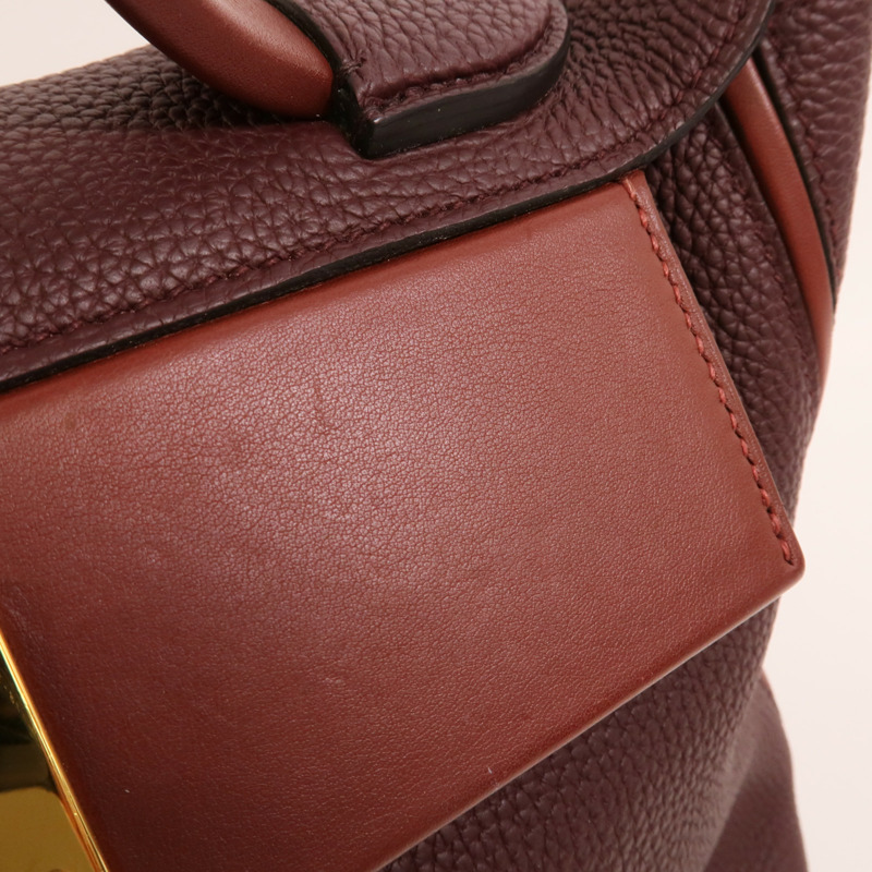HERMES Clemence皮革24/24 29cm手挽肩背兩用袋Red/Rouge H-15