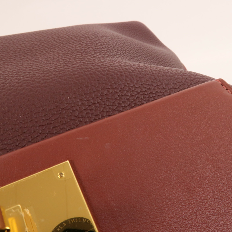 HERMES Clemence皮革24/24 29cm手挽肩背兩用袋Red/Rouge H-16