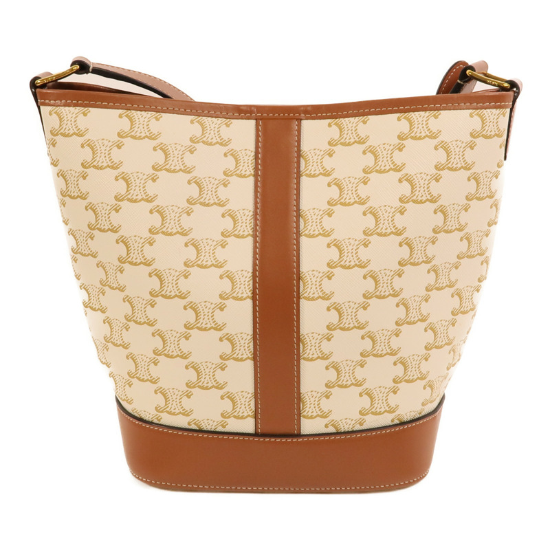 CELINE 塗層帆布Triomphe Bucket Bag Small肩背袋-1