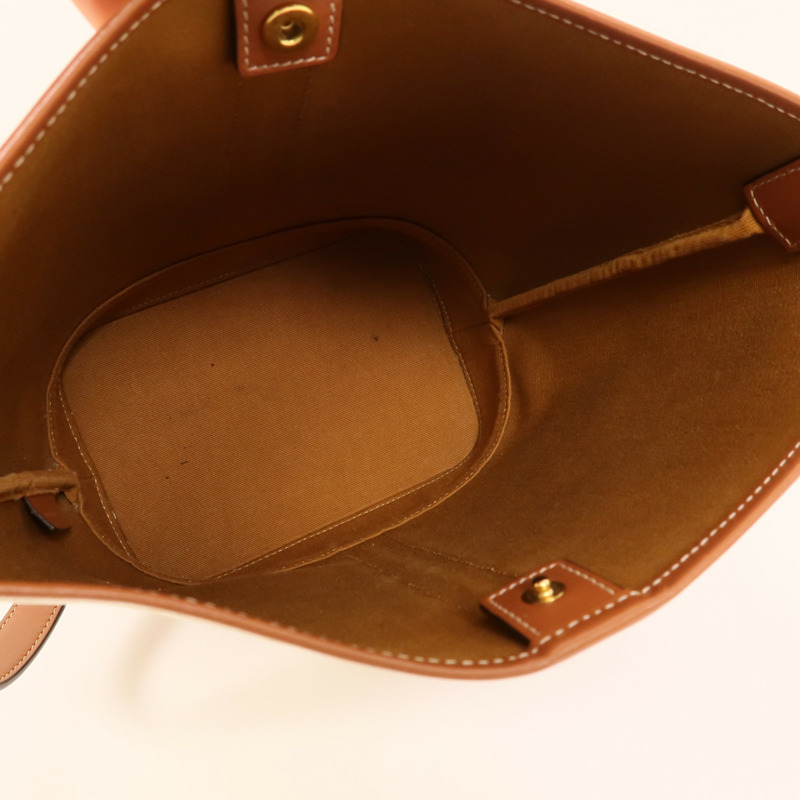 CELINE 塗層帆布Triomphe Bucket Bag Small肩背袋-4