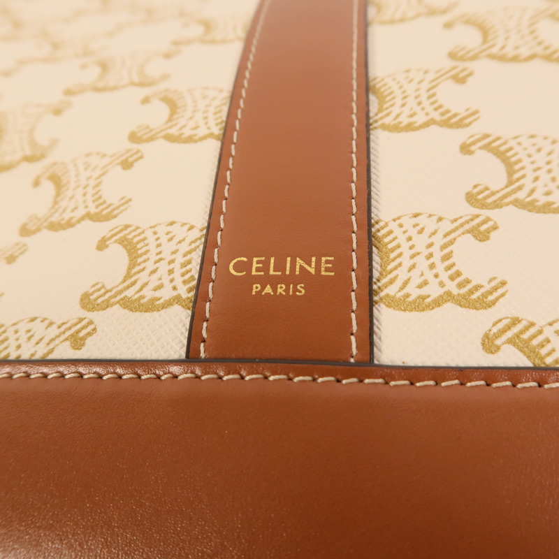 CELINE 塗層帆布Triomphe Bucket Bag Small肩背袋-6