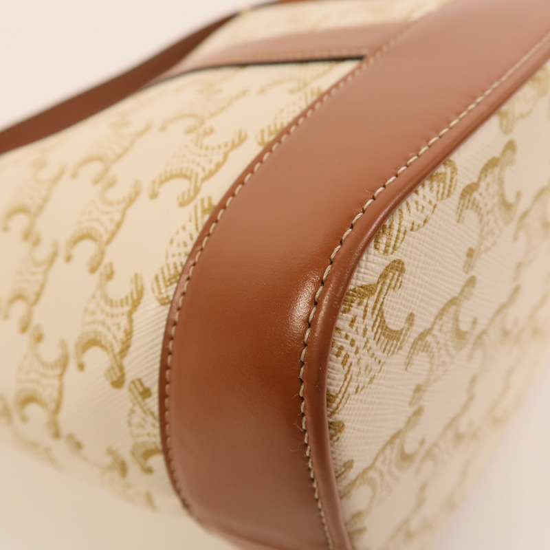 CELINE 塗層帆布Triomphe Bucket Bag Small肩背袋-11