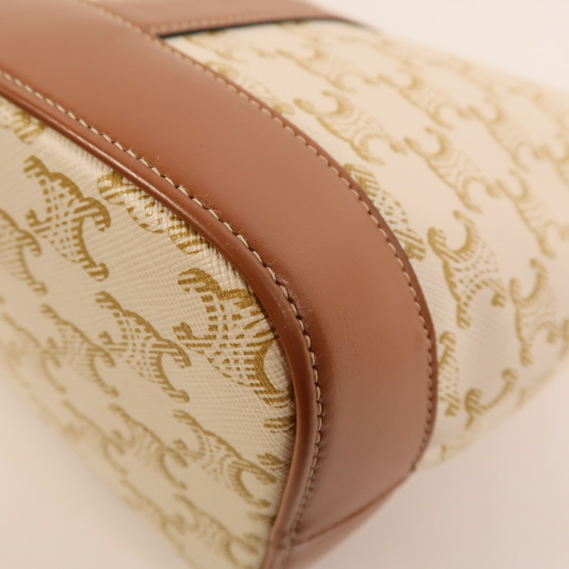 CELINE 塗層帆布Triomphe Bucket Bag Small肩背袋-12