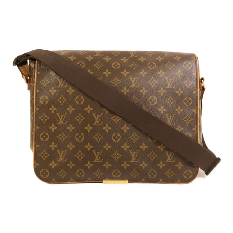 LOUIS VUITTON Monogram Abbesses金扣肩背袋棕色