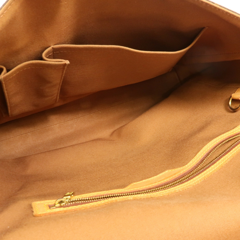 LOUIS VUITTON Monogram Abbesses金扣肩背袋棕色-5