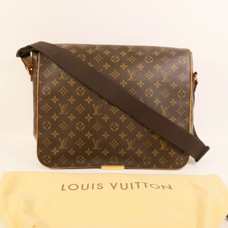 LOUIS VUITTON Monogram Abbesses金扣肩背袋棕色-9