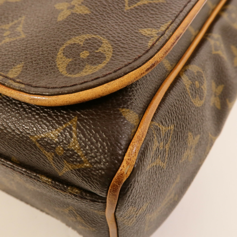 LOUIS VUITTON Monogram Abbesses金扣肩背袋棕色-12