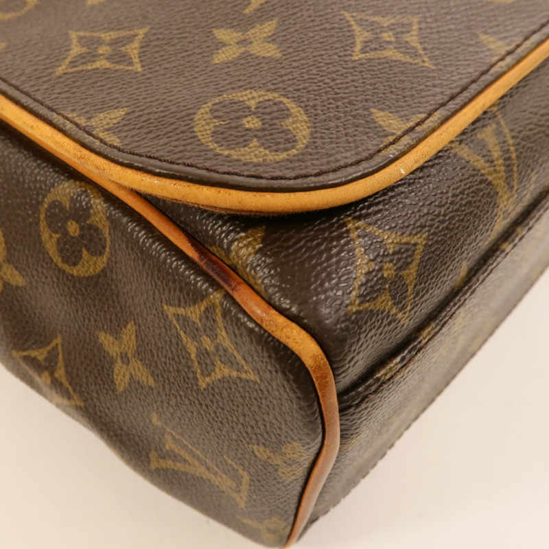LOUIS VUITTON Monogram Abbesses金扣肩背袋棕色-13