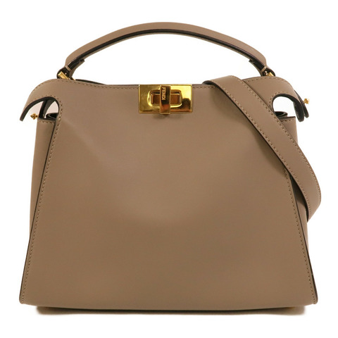 FENDI 牛皮皮革Peekaboo Small手挽肩背兩用袋
