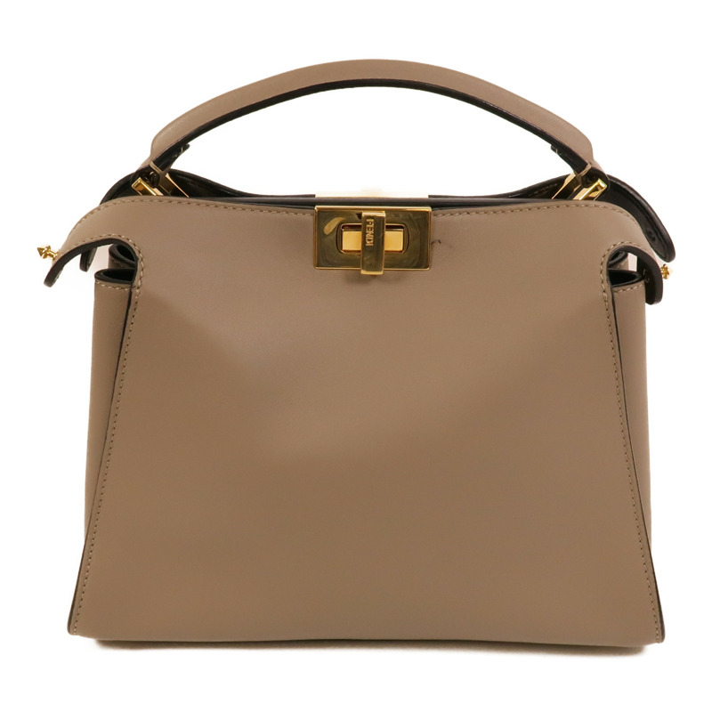FENDI 牛皮皮革Peekaboo Small手挽肩背兩用袋-1