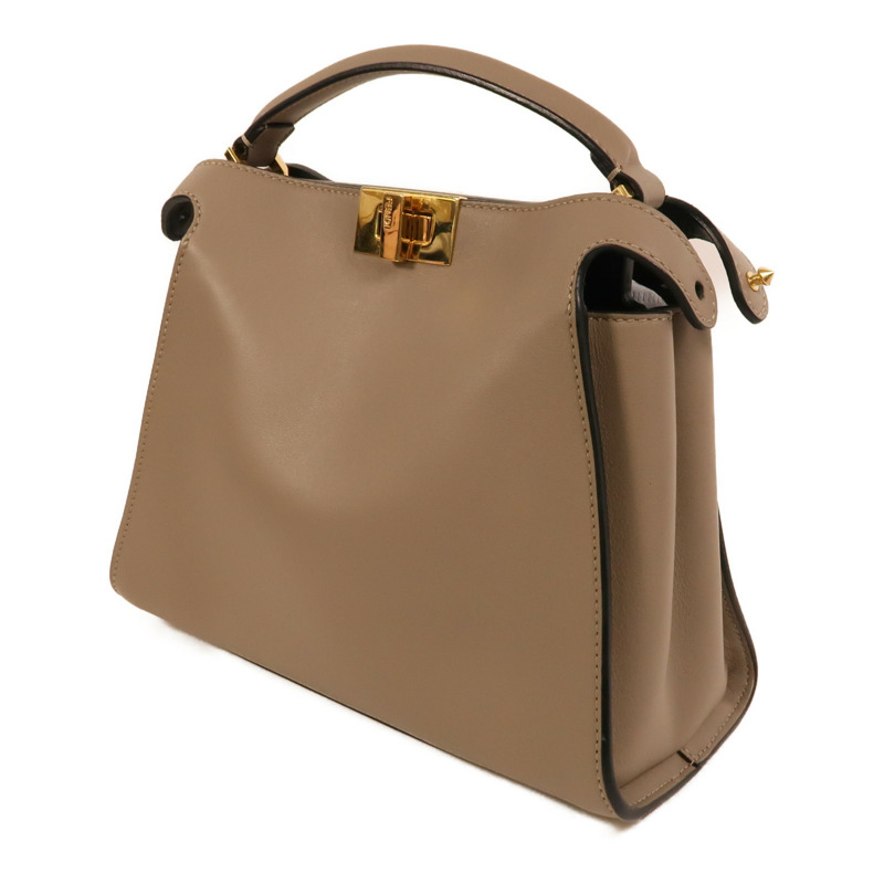 FENDI 牛皮皮革Peekaboo Small手挽肩背兩用袋-2