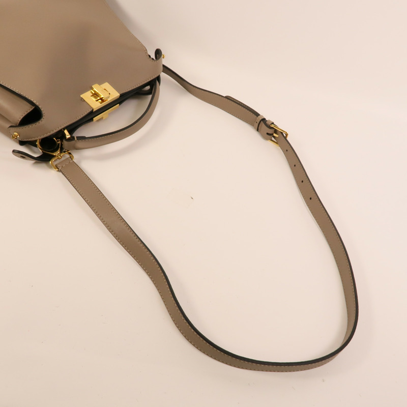 FENDI 牛皮皮革Peekaboo Small手挽肩背兩用袋-4