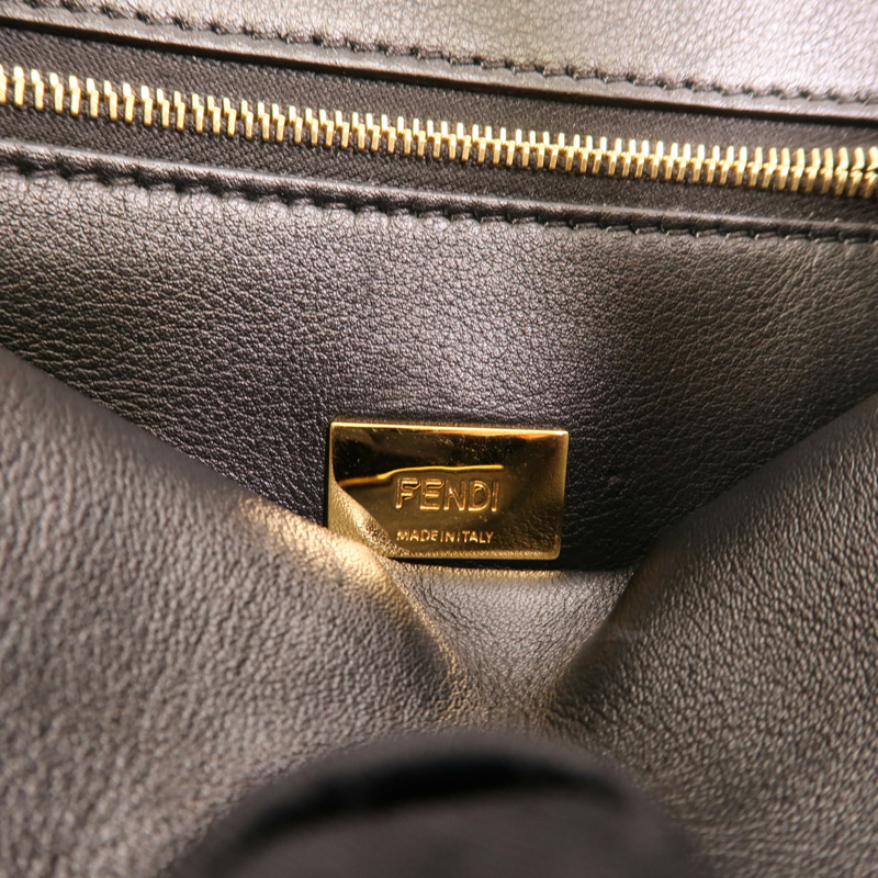 FENDI 牛皮皮革Peekaboo Small手挽肩背兩用袋-8