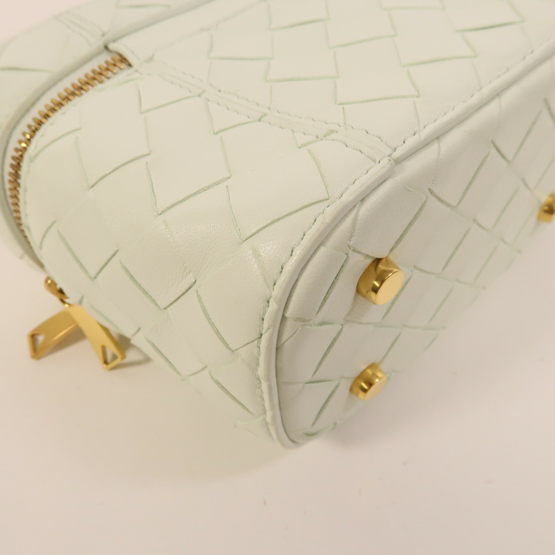 BOTTEGA VENETA 羊皮皮革Mini Intrecciato Vanity Case肩背袋-10