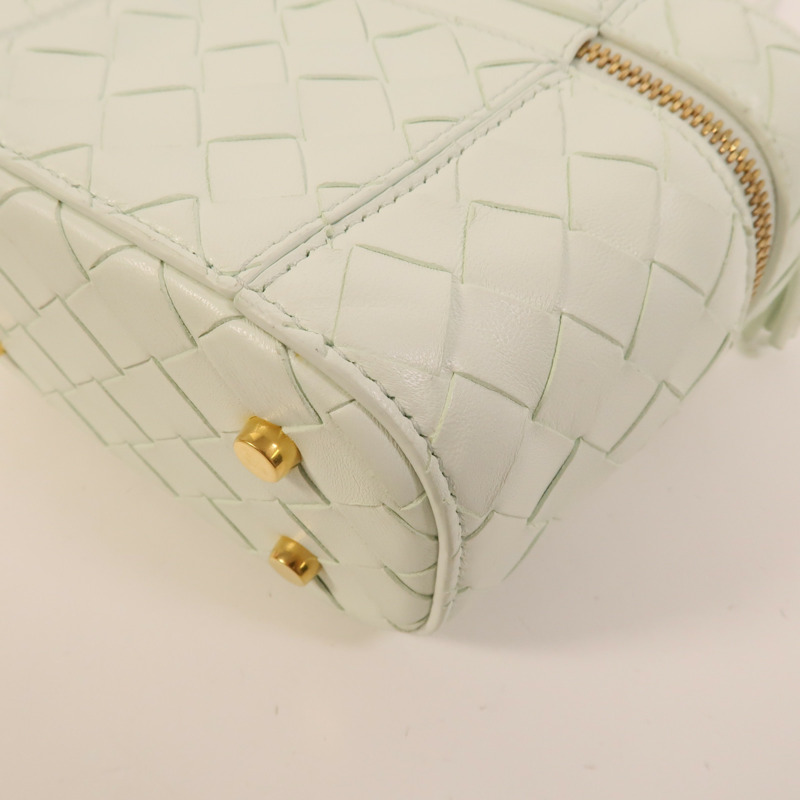 BOTTEGA VENETA 羊皮皮革Mini Intrecciato Vanity Case肩背袋-11