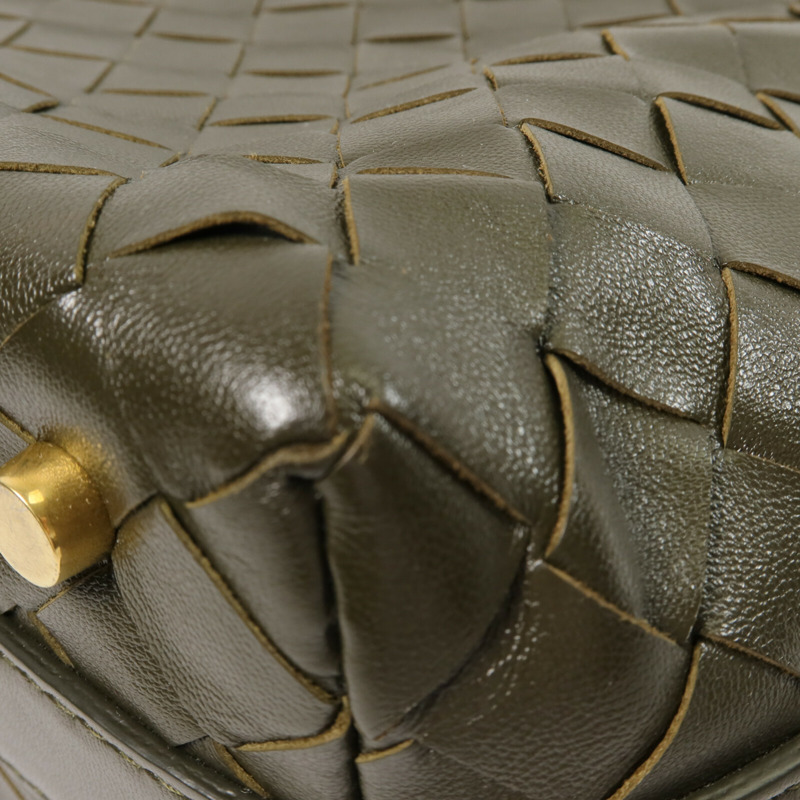 BOTTEGA VENETA 織紋皮革Handbag手挽袋-12