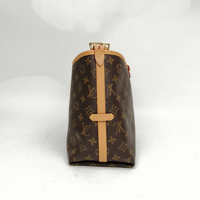 LOUIS VUITTON CARRYALL小號29配子袋老花PVC金扣晶片肩背包-1