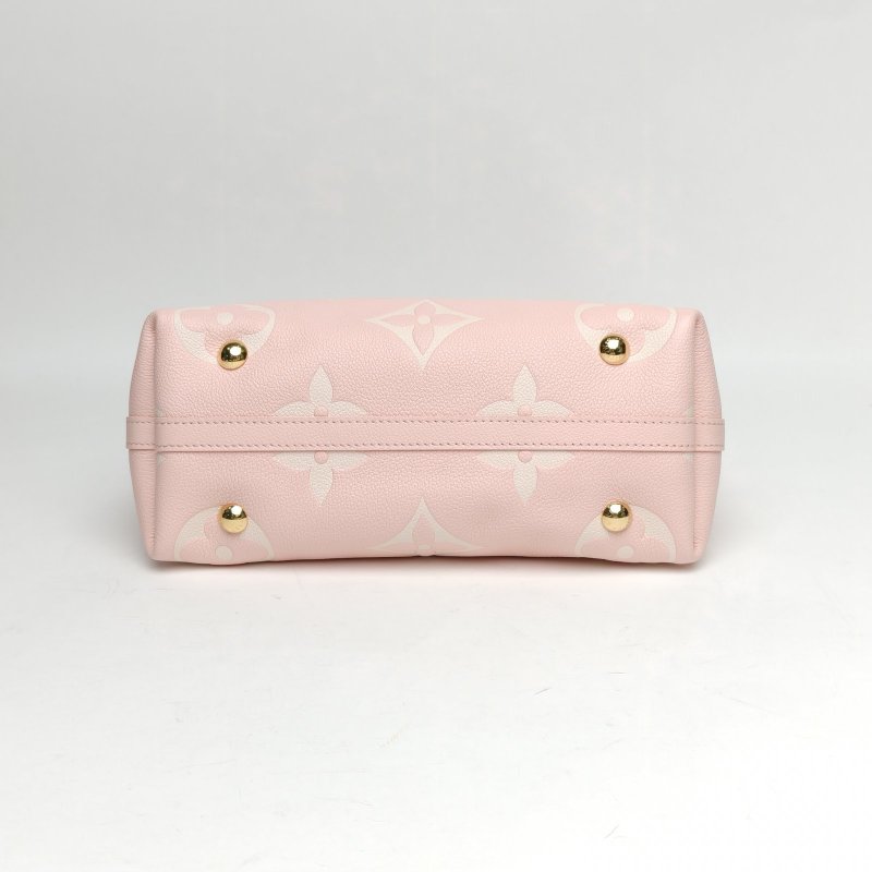 LOUIS VUITTON CARRYALL小號29配子袋粉色牛皮金扣晶片肩背包-4
