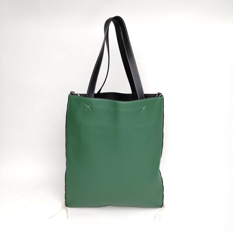LOEWE 綠色麂皮尼龍秀場款限定手提托特包肩背包-2