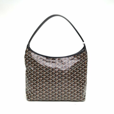 GOYARD BohemeHoboBag子母腋下包黑色PVC銀扣肩背包