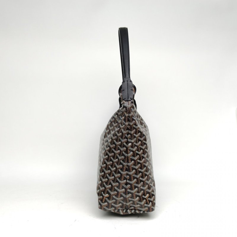 GOYARD BohemeHoboBag子母腋下包黑色PVC銀扣肩背包-3